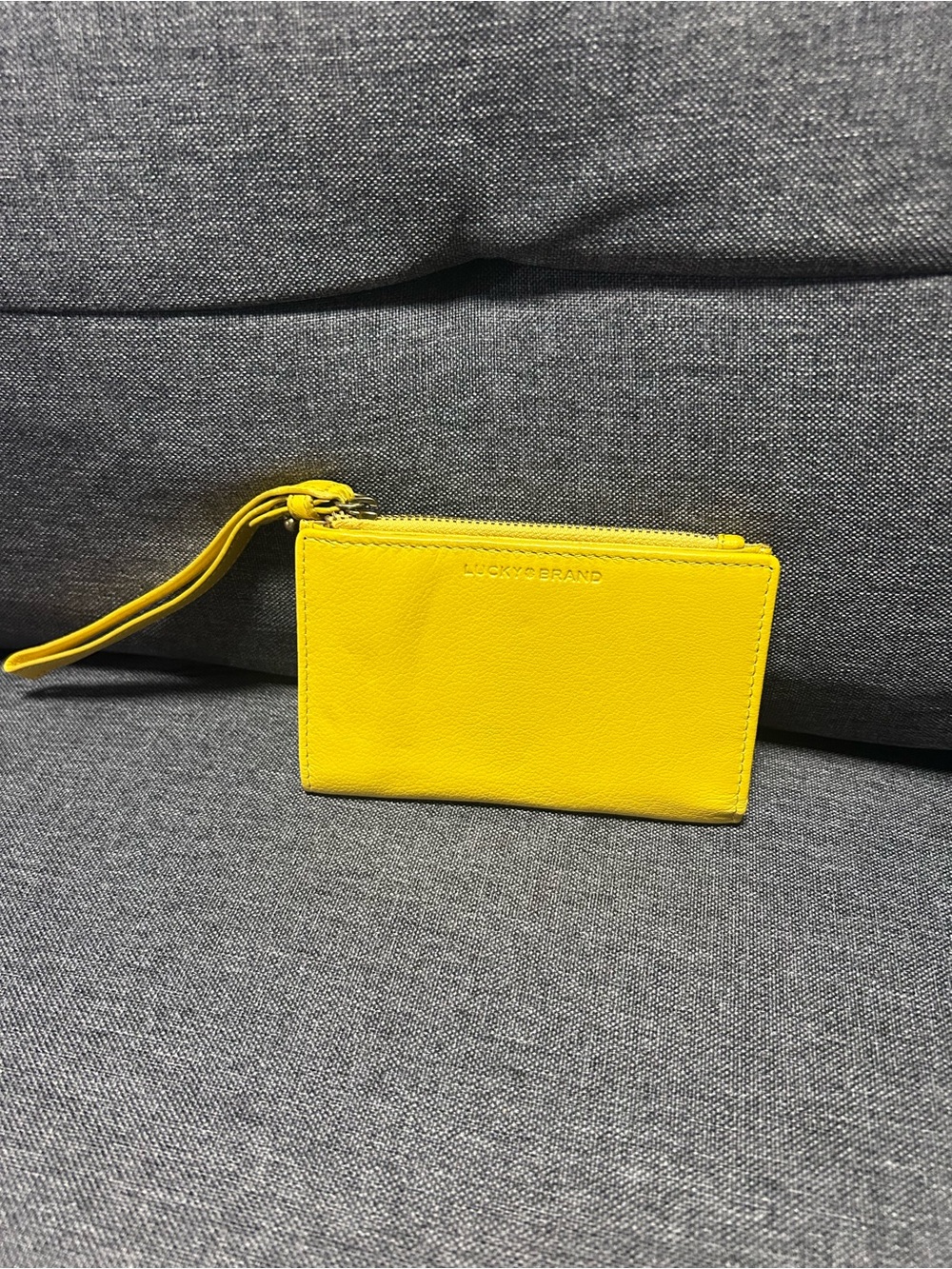 Lucky Brand Bright Yellow Wristlet Card Case